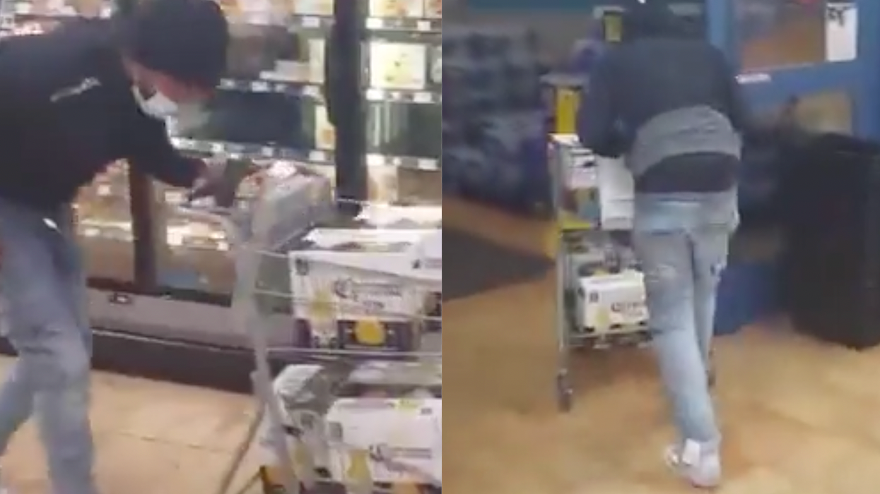 Watch: Man Redefines ‘Beer Run’, Casually Steals a Full Cart of Longnecks From Store