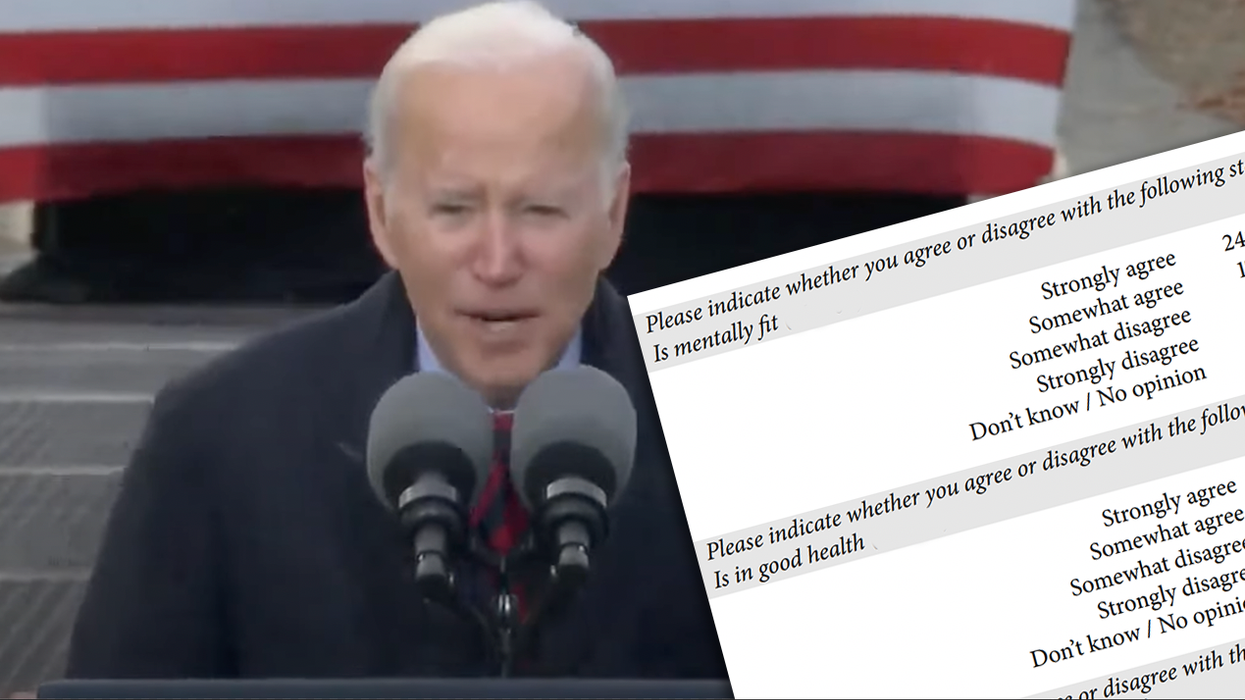 New Data Shows Americans Don't Find Joe Biden, Who's Really Old, to Be 'Mentally Fit' or 'Stable'