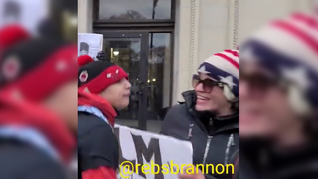 Watch: Loser Protester Assaults Woman Outside Kyle Rittenhouse Trial