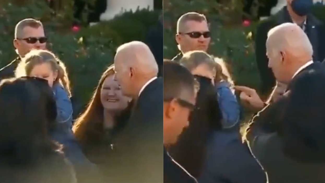 Watch: Little girl uses karate chop to block POTUS from touching her at Thanksgiving event