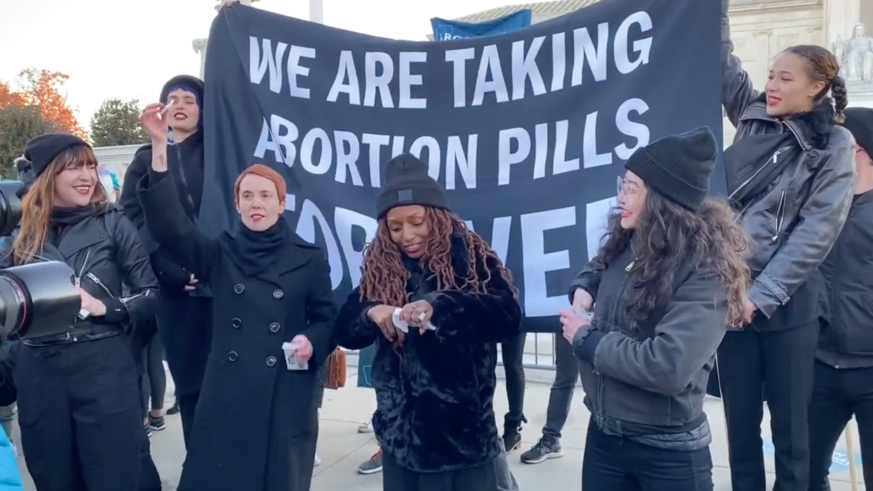 Watch: Pro-Abortion Protesters Take Abortion Pills Outside of SCOTUS to Show how Super Serious They Are