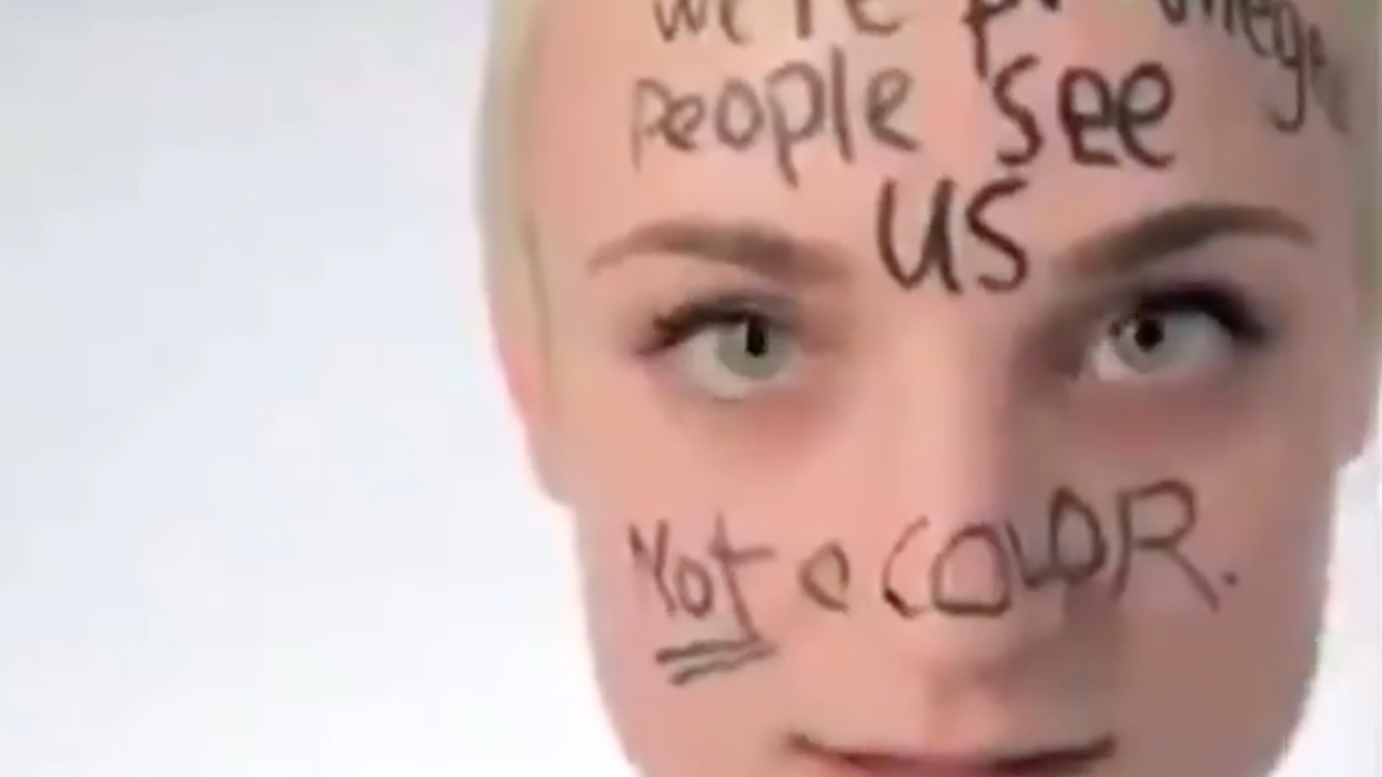 Watch: White Liberals Write Words on Their Faces to Illustrate Their 'White Privilege'