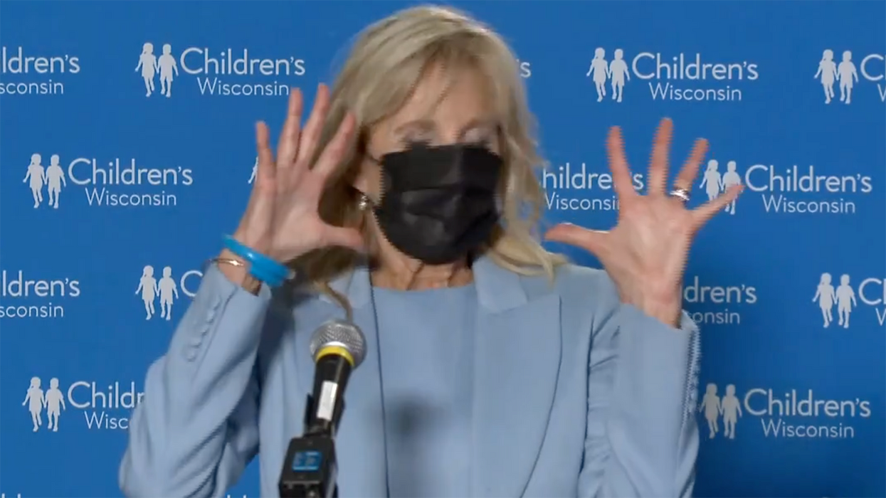 Watch: Jill Biden Pushes Vaccines at Waukesha Hospital, Neglects to Mention Victims of Waukesha Terror Attack