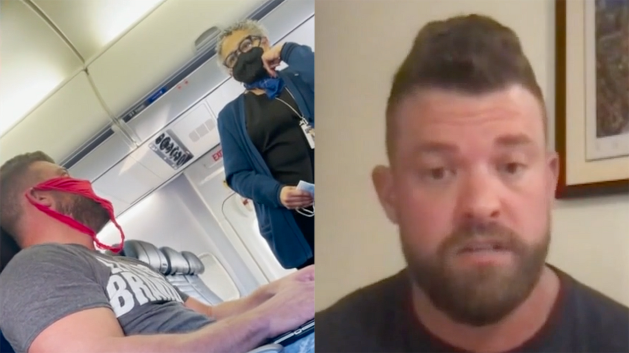 Watch: Dude Gets Thrown Off Plane for Wearing Red Thong as Mask, Drops All-Time Greatest Anti-Mandate Quote
