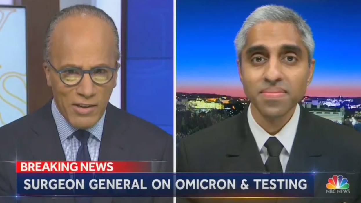 Watch: NBC News's Lester Holt Wants Surgeon General to Scare Americans Into Locking Down Over Omicron