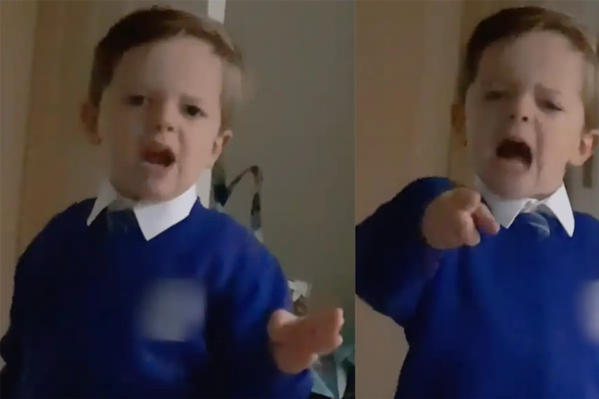 "I'll punch his beard off": Watch this kid's hysterical response to hearing Santa Claus put him on the naughty list