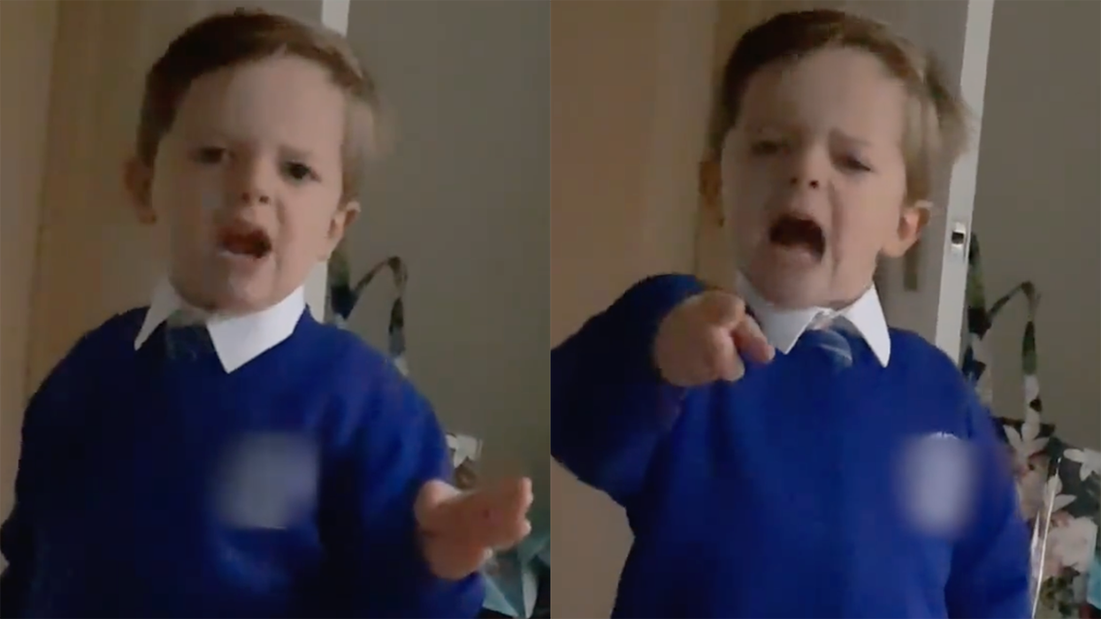 "I'll punch his beard off": Watch this kid's hysterical response to hearing Santa Claus put him on the naughty list