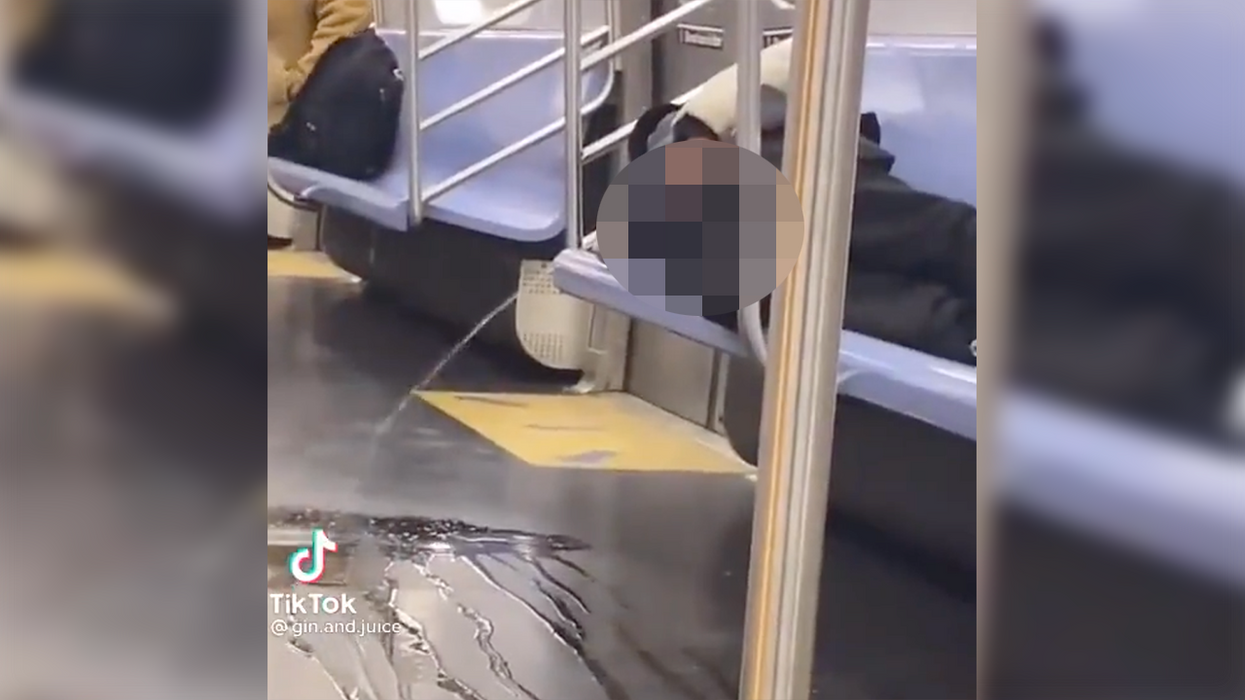 Video: Homeless Man Caught 'Relieving Himself' on Subway as if it's Normal Behavior