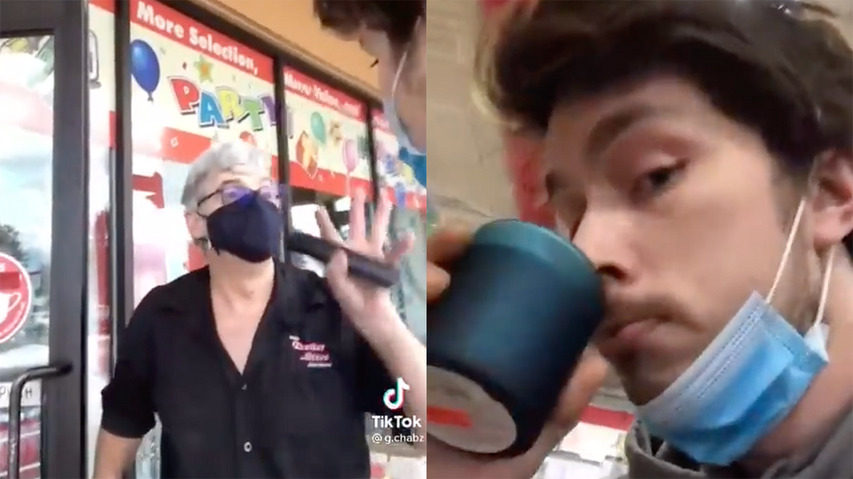Guy Has Angry-Old-Man Meltdown, Freaks Out on Customer Who Pulled Mask Down... to Smell a Candle