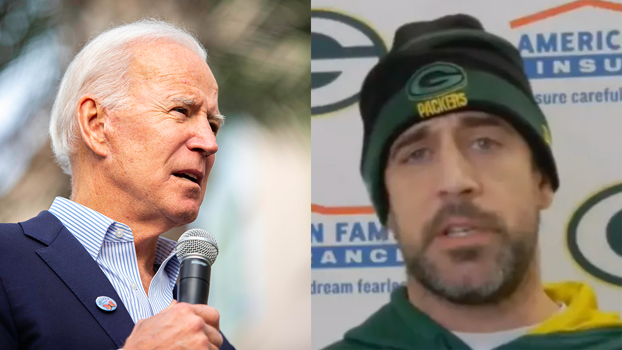 Aaron Rodgers Goes There with Joe Biden: 'I Guess He Got 81 Million Votes'