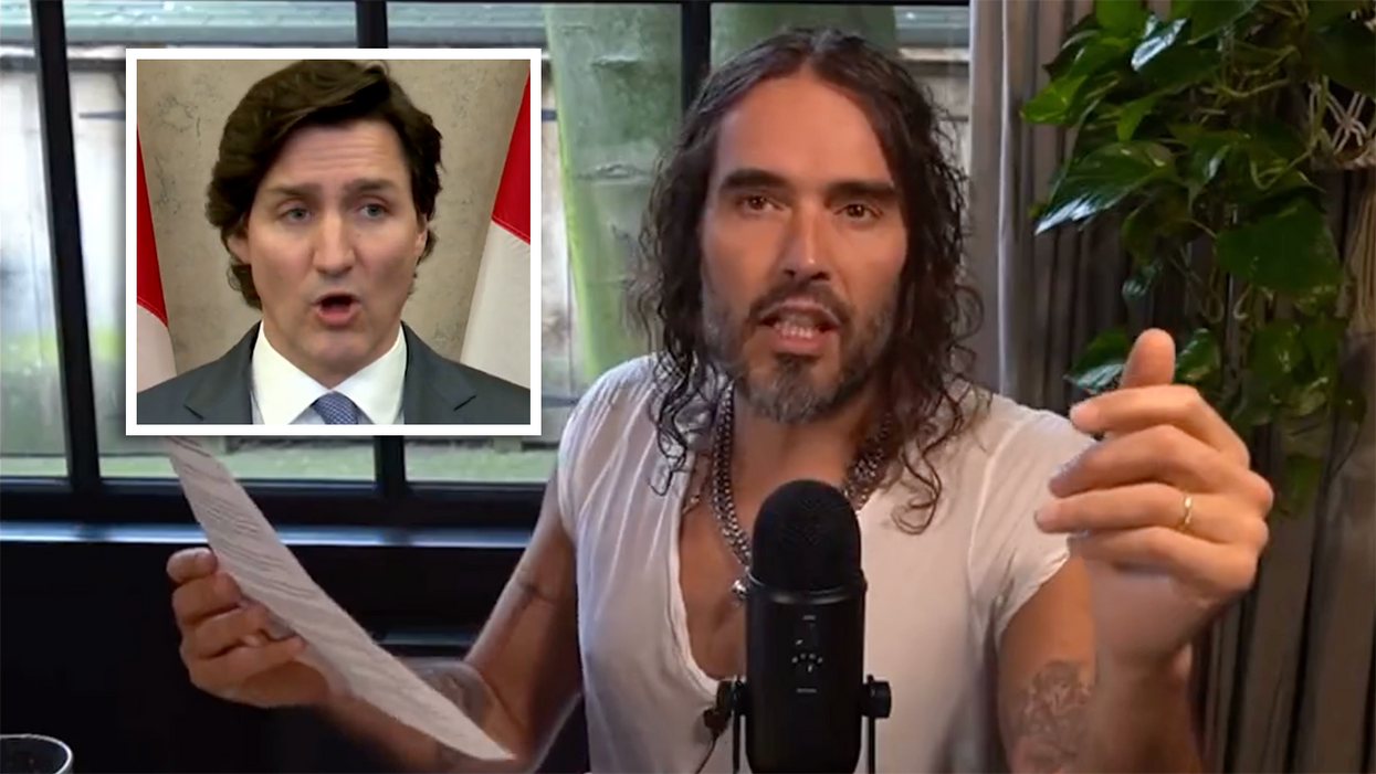 Russell Brand Blasts Justin Trudeau's Attack on Anti-Mandate Truckers With Trudeau's Past Praise for Truckers