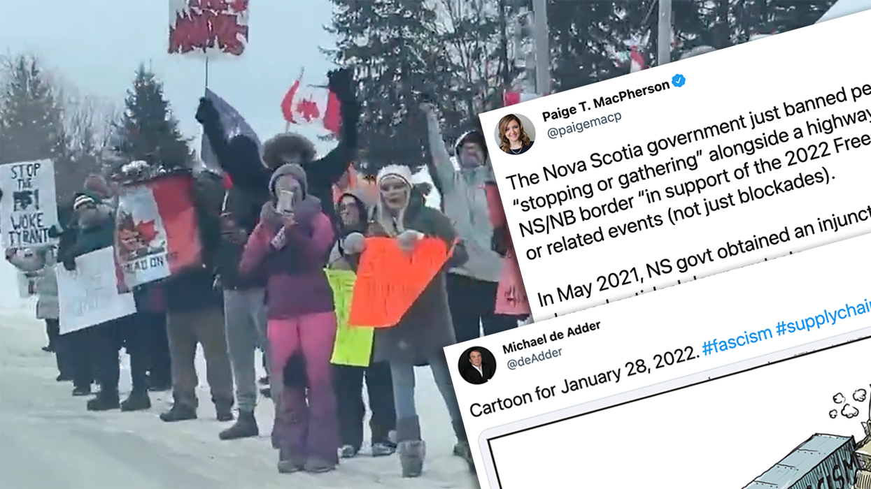 Government Bans Citizens' Right to Assemble While WaPo Claims 'Freedom Convoy' Truckers Are the Fascist Ones