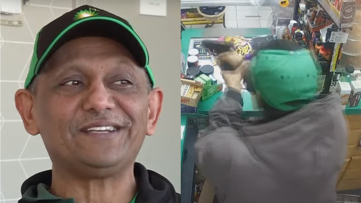 'You Don't Mess with Raj:' Punk Tries Robbing Immigrant's Gas Station, Until Raj Whipped Out a Gun of His Own