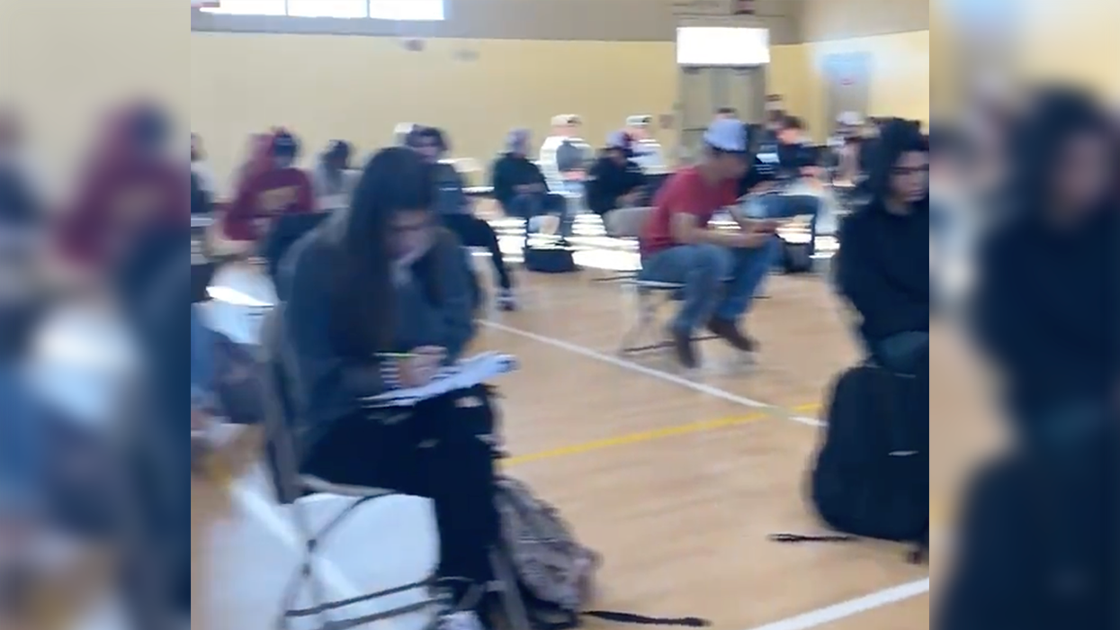 High School Barricades Unmasked Students in Unheated Gym, Forcing Police to Turn It On