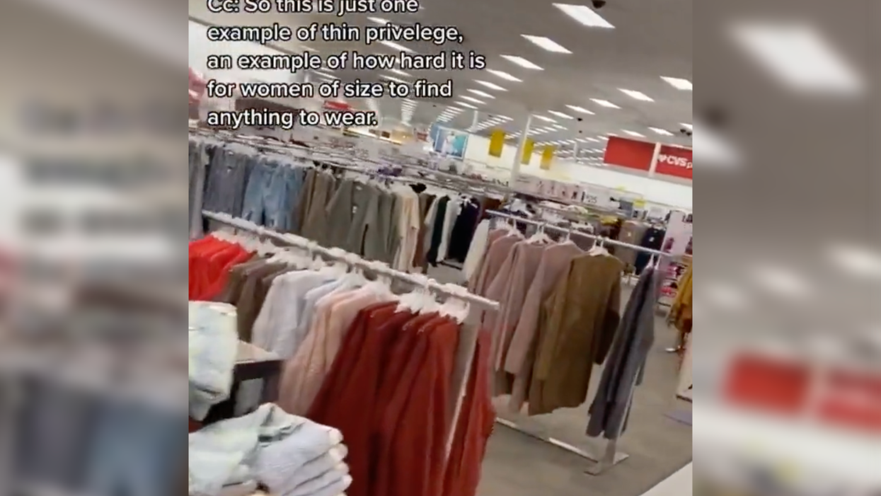 Watch: 'Woman of Size' Can’t Find a Tarp to Cover Herself, Claims ‘Thin Privilege’ Is to Blame