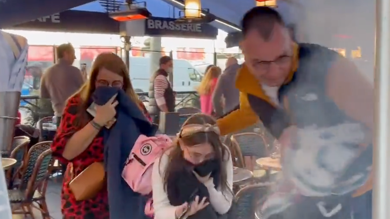 Police Use Tear Gas on Anti-Mandate Protesters. Also, Uses Tear Gas on Parents and Little Kids