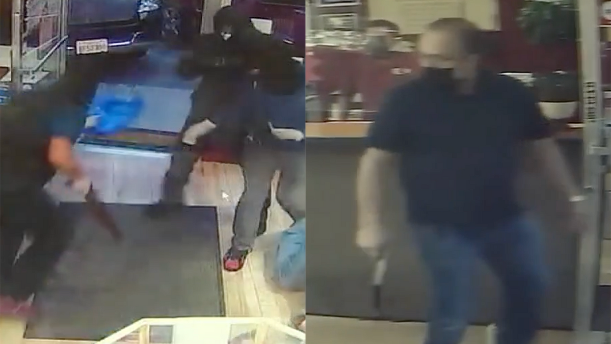 Watch: Armed Robbers Run Like Cowards When Store Owner Also Has Gun But Is a Much Better Shot