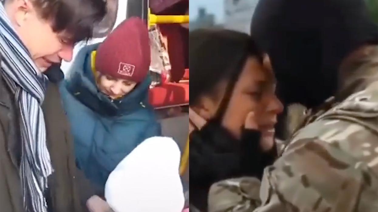 Heartbreaking Videos: Ukrainian Men Say Goodbye to Their Families as Govt Gives Weapons to All Who Will Fight