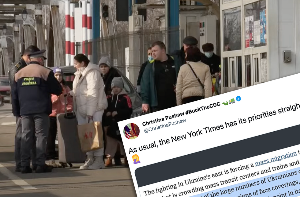 Priorities: NYT Blasts Ukrainian Refugees for Not Wearing Masks as They Flee for Their Lives