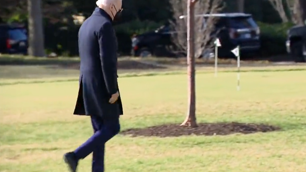 Watch: Joe Biden Sneaks Back From Weekend Getaway, Ignores Reporter Question About 'Nuclear War'