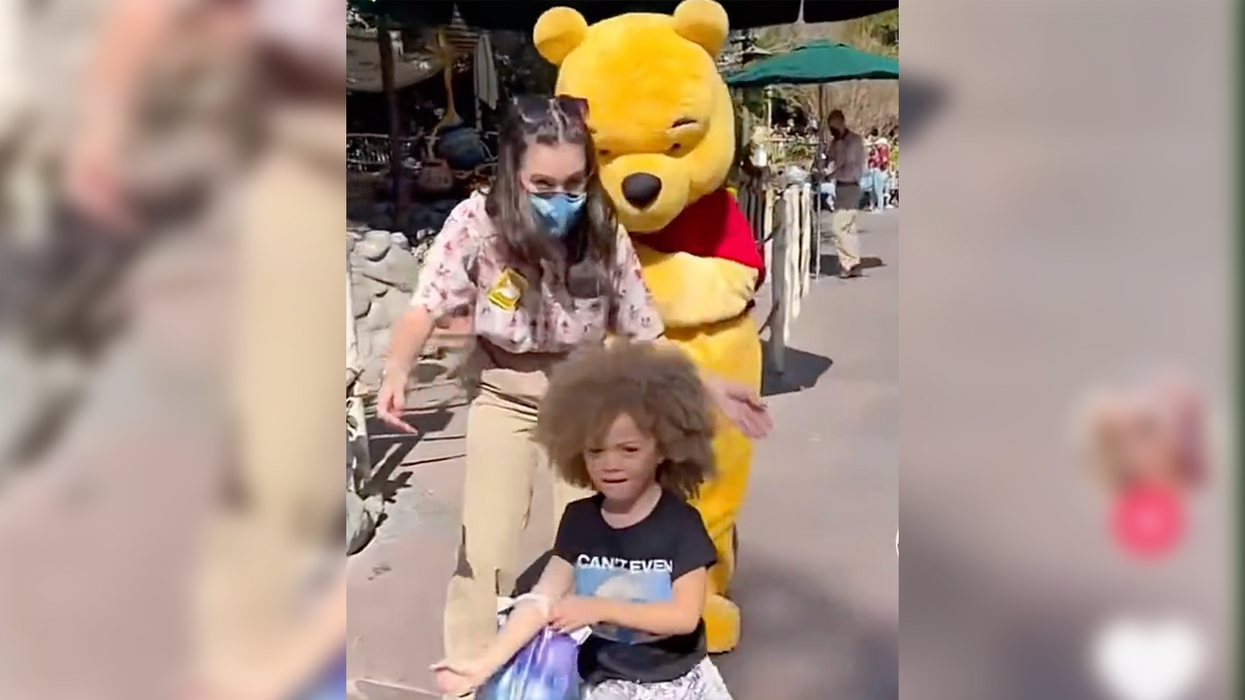 Watch: Disney Witch Chases Little Girl Away From Winnie the Pooh Because Girl Wasn't Wearing Mask