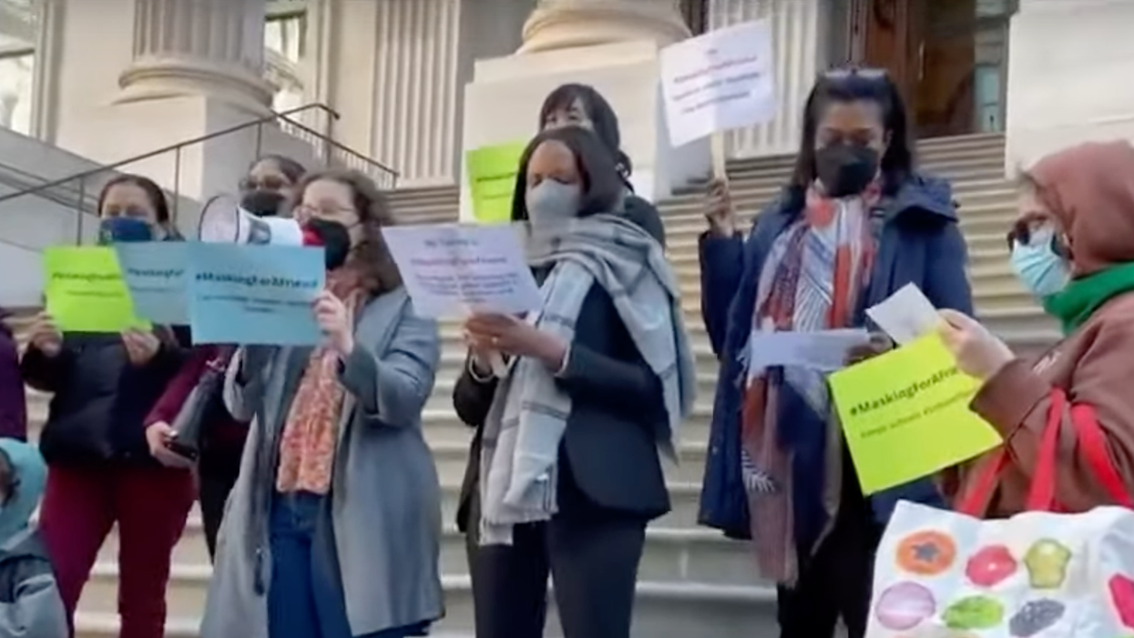 Watch: Protesters Demand More Mask Mandates, Sing Nursery Rhyme to Show How Serious They Are