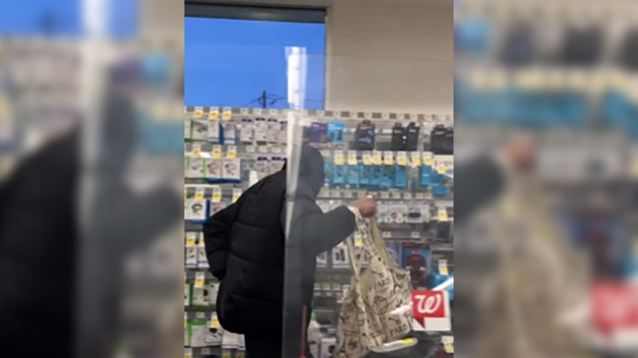 Watch: Dude Leisurely Leaves Store with Stolen Goods, But Not Without Starting a Food Fight