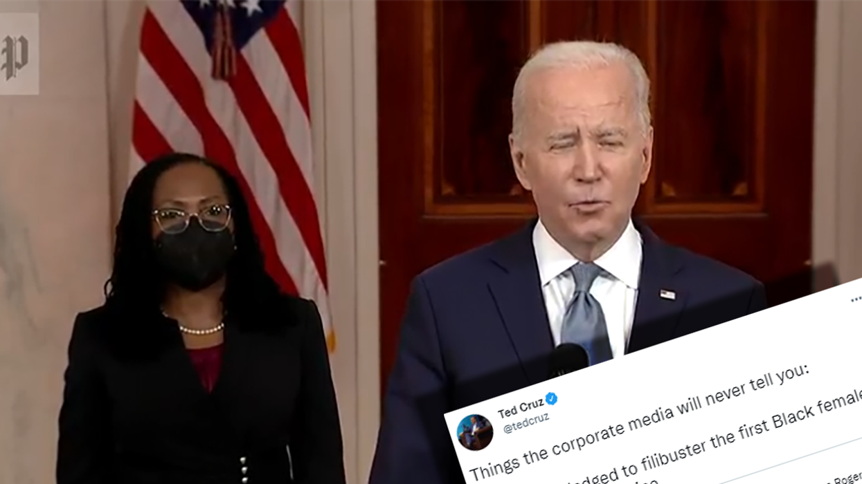 Hey, Remember When Joe Biden Vowed to Filibuster First Black GOP Female SCOTUS Nominee? Ted Cruz Does