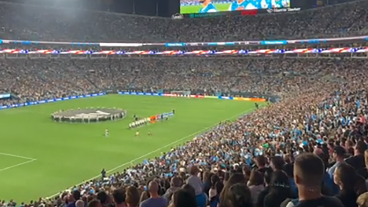 Watch: Soccer Fans Take Over Singing Our National Anthem When Mic Cuts Out, It Will Give You Chills