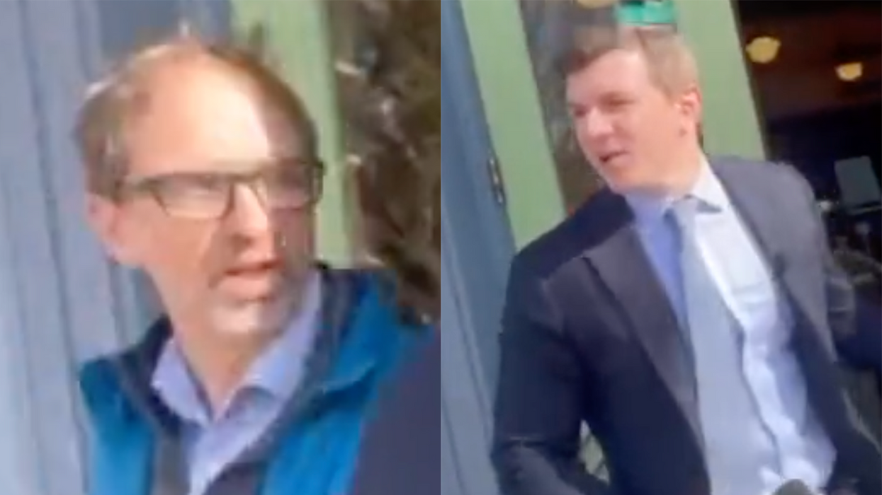 Watch: Male Karen Calls James O'Keefe a 'Lowlife' Outside of a Coffee Shop, and James Would Like to Know Why
