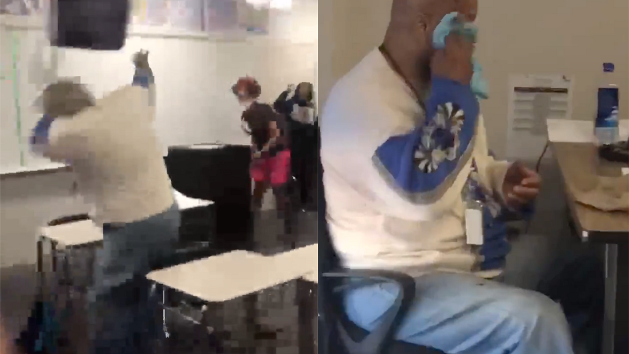 Viral Video Shows Middle School Students Assault Teacher With Chair, Teacher Throws Own Chair in Defense