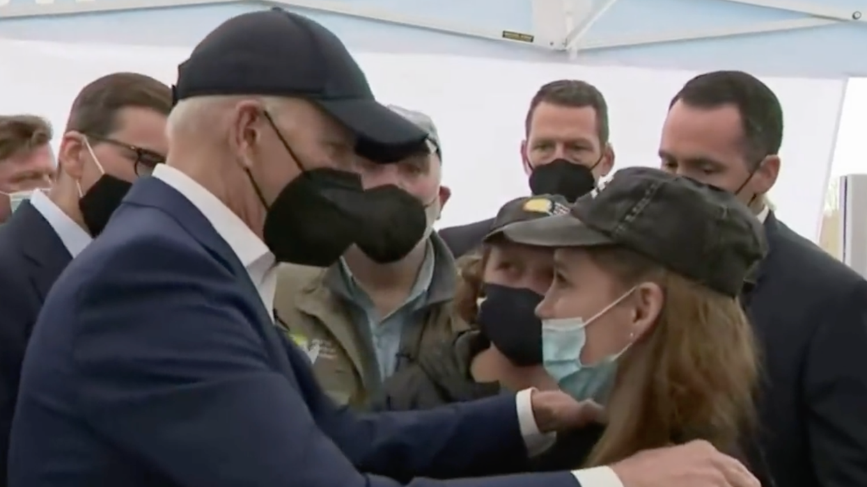 Joe Biden Creeps on Ukrainian Refugee, Asks Someone to Translate for Him