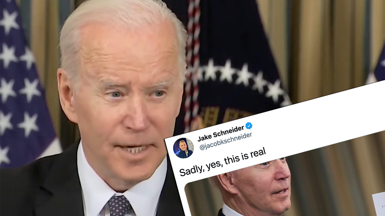 Joe Biden Caught With 'Tough' Talking Points Cheat Sheet, Uses It as Script During Presser, Still Screws Up