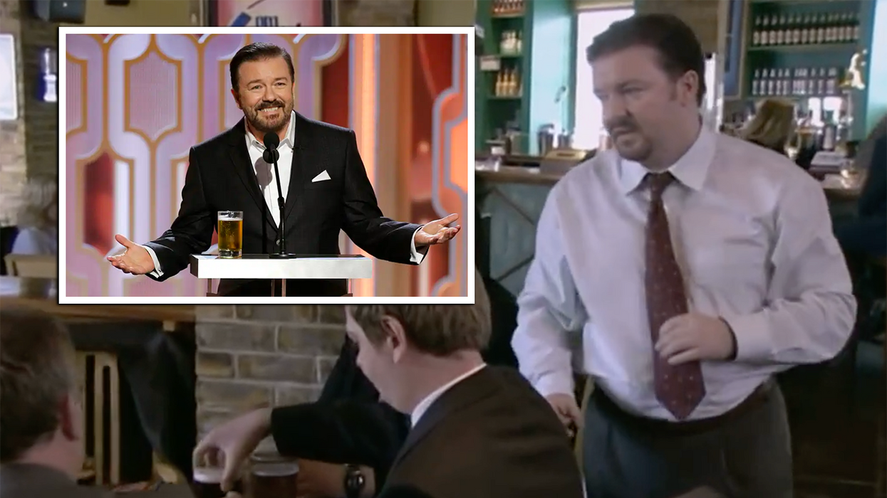 Ricky Gervais Responds to Oscars as Only He Can, Sharing a Clip From 'The Office' Making Fun of Alopecia
