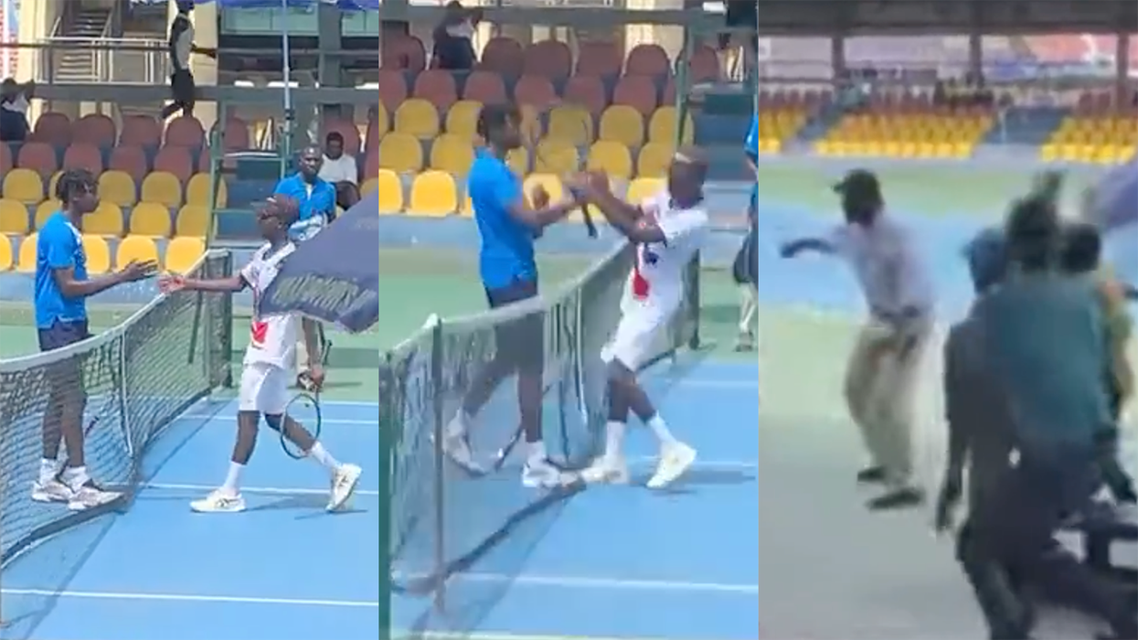 Another Will Smith Fan? Tennis Player Sucker Punches Opponent, Causes Massive Brawl to Break Out
