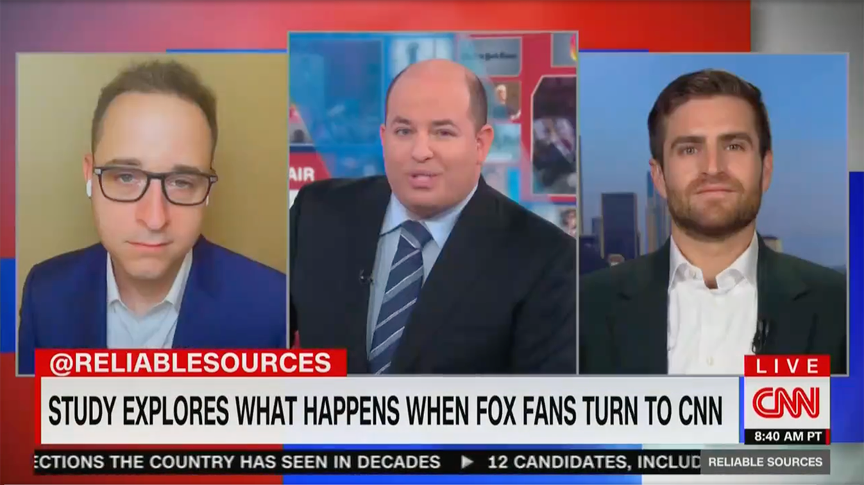 Brian Stelter Is Giddy When Guest Calls Fox News Biased, Whines When Told 'Yeah, But So Is CNN'