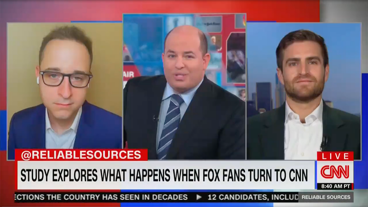 Brian Stelter Is Giddy When Guest Calls Fox News Biased, Whines When Told 'Yeah, But So Is CNN'