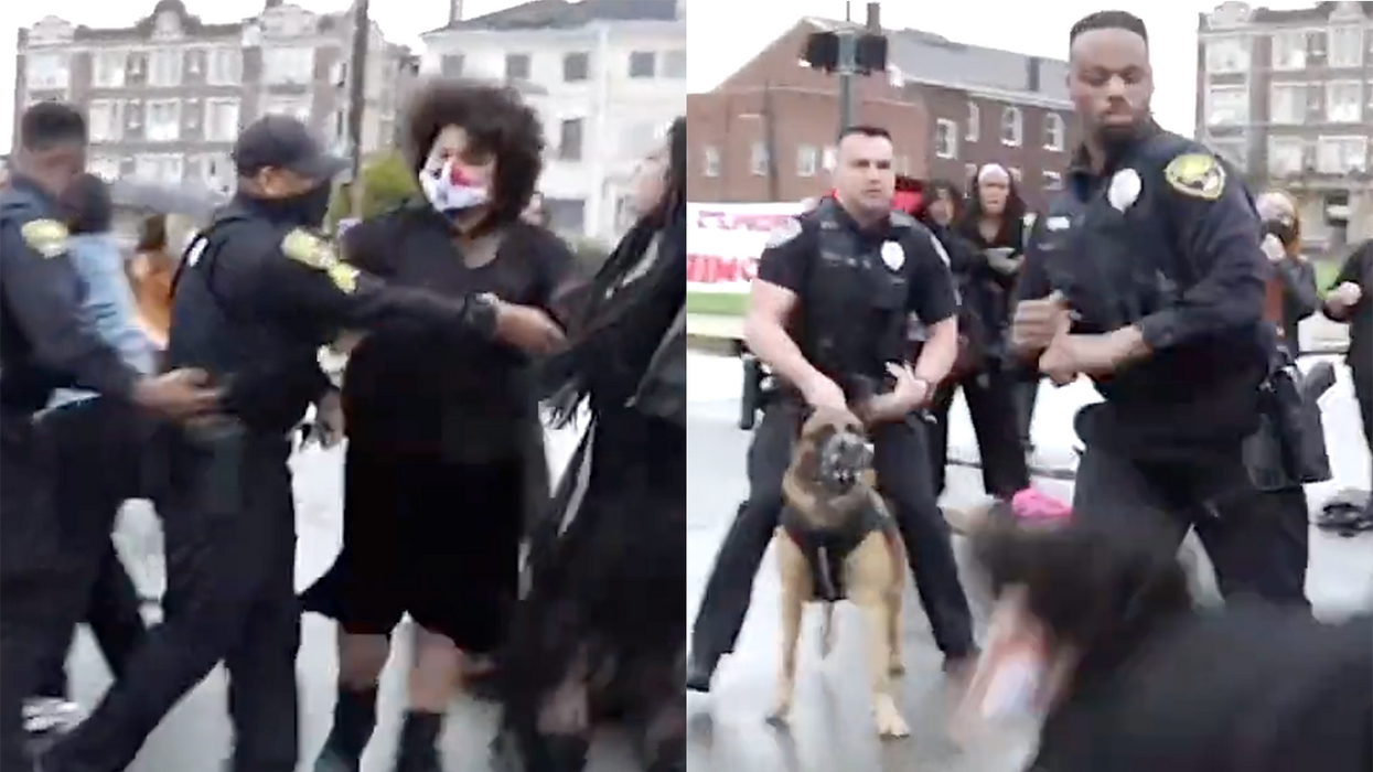 Male BLM Protester Wearing Dress Attacks Cop, Gets Slept With a Single Punch
