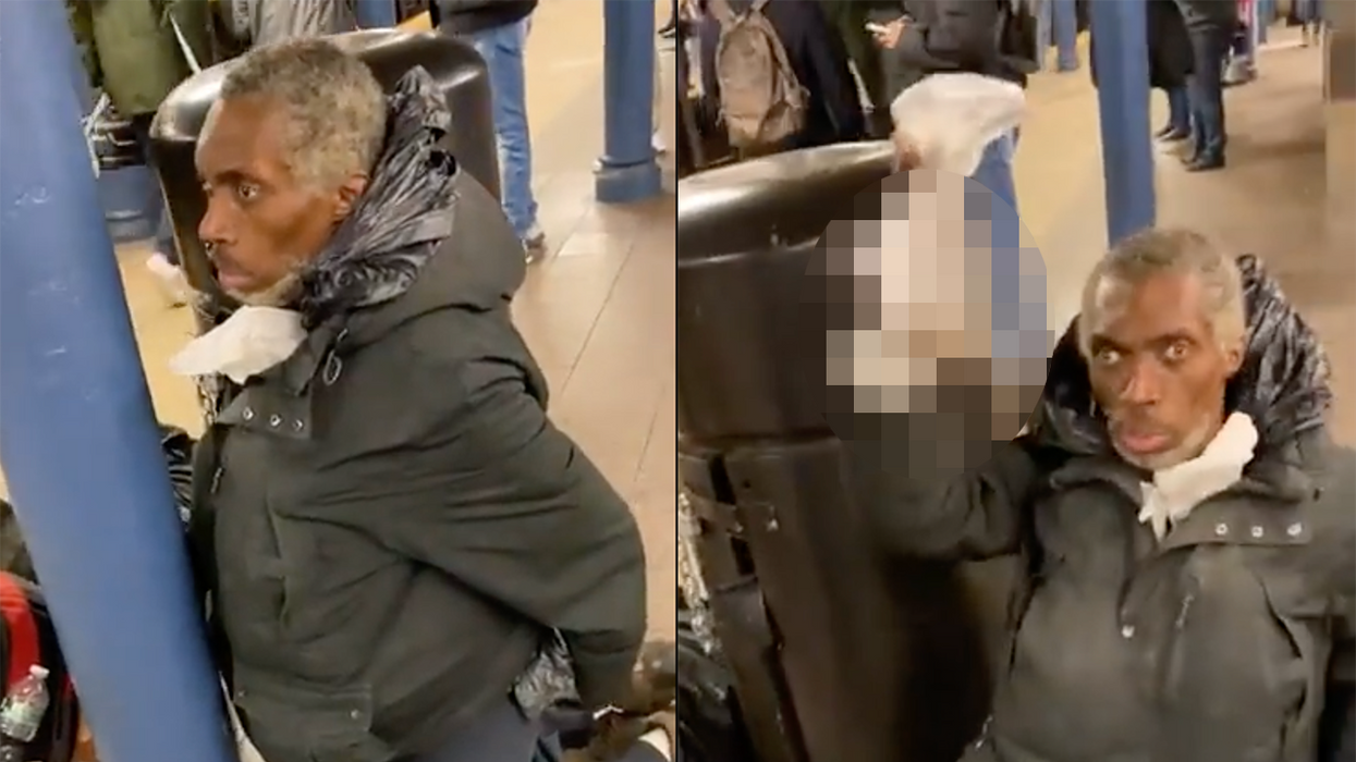Man Demonstrates How to Defecate in a Plastic Bag in Public Because That's What NYC Subways Have Become