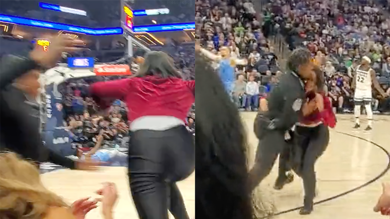 Animal Rights Activist Storms NBA Court, Immediately Gets Put Down Like a Calf By Security