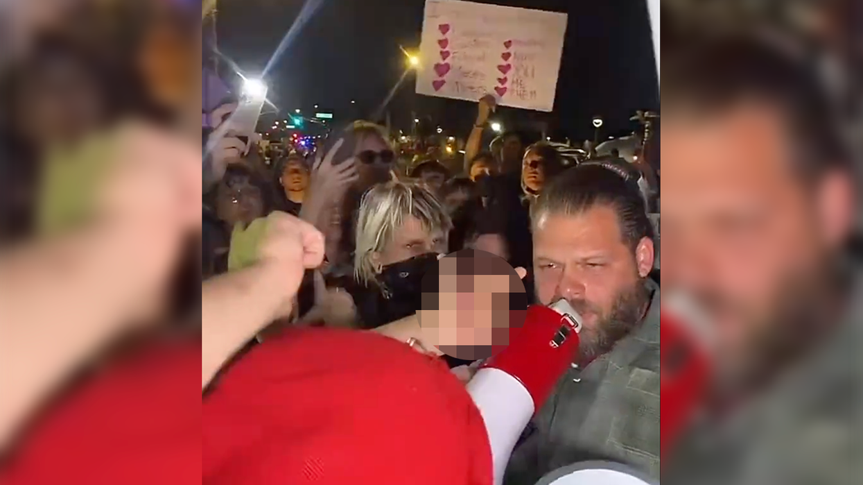 Pro-Abortion Liberals Chant 'This is What Democracy Looks Like' as They Attack a Pro-Lifer