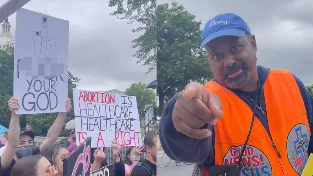 Man Tells Pro-Abortion Protesters He's Glad They Weren't Aborted, They Freak Out on Him for It