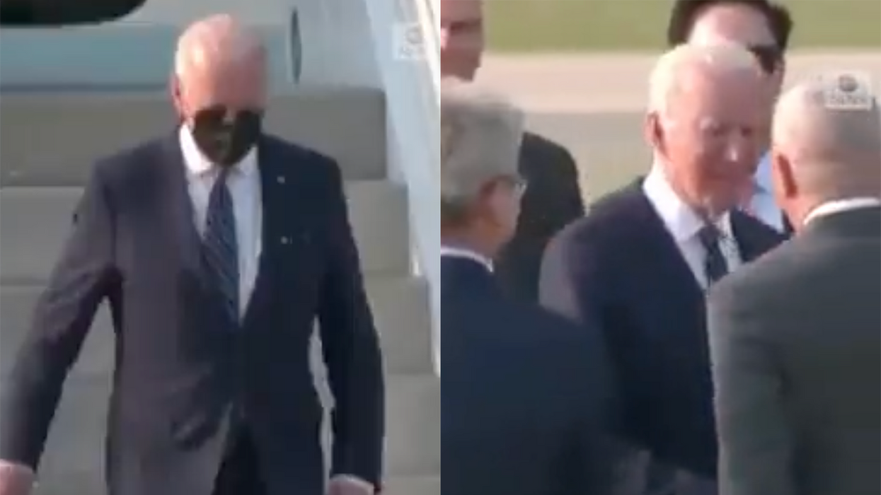 Video Catches Confused President Wearing Mask With No One Around, Removing Mask to Get In People's Faces