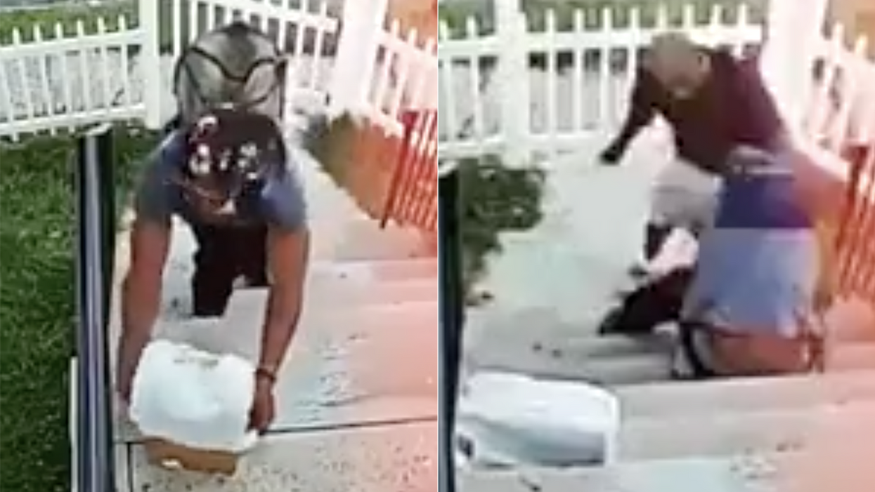 Porch Pirate Tries Being Slick, Winds Up Eating Fists When Homeowner Comes Home at Wrong Time
