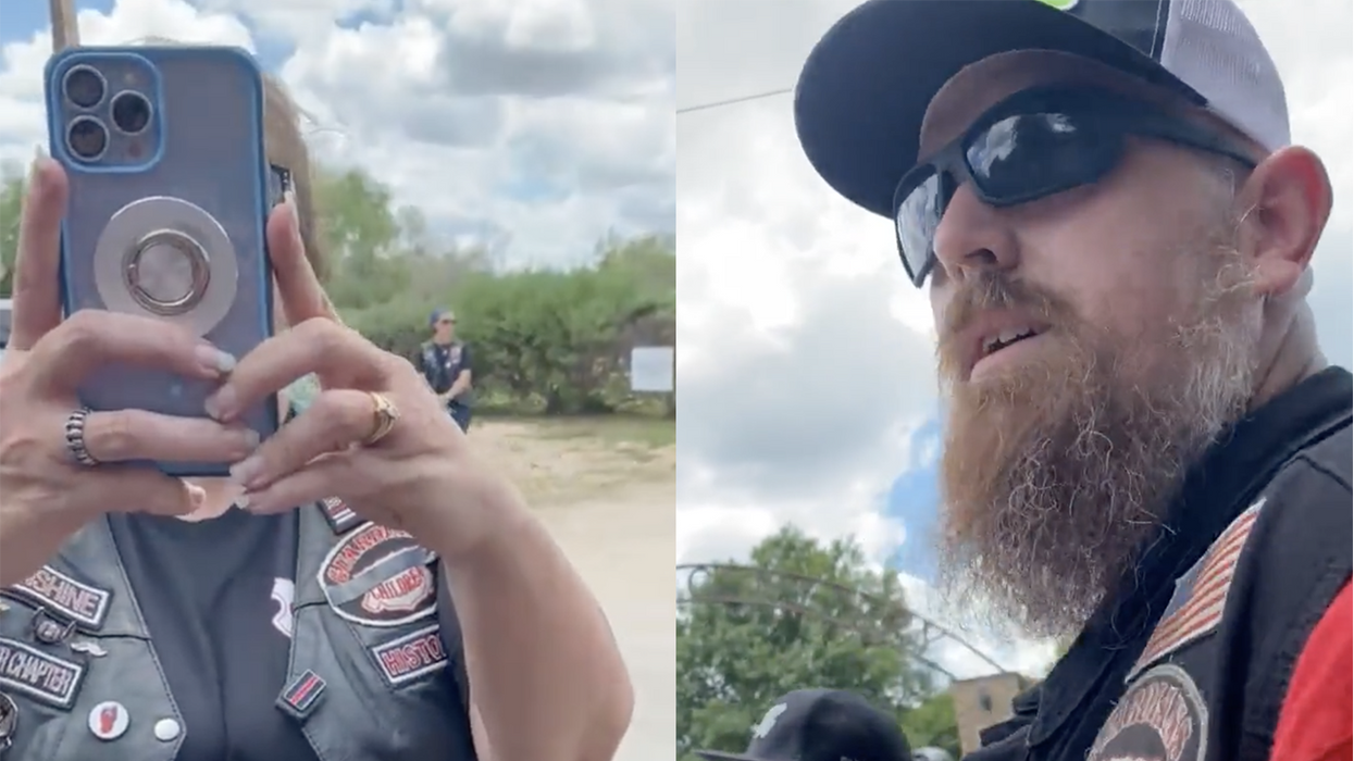 Reporter Tries Crashing Funeral for Uvalde Victim, But Bikers Running Security Had a Different Idea