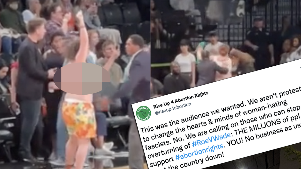 Topless Protesters Storm a Half-Empty WNBA Game To Protest Overturning Roe v. Wade