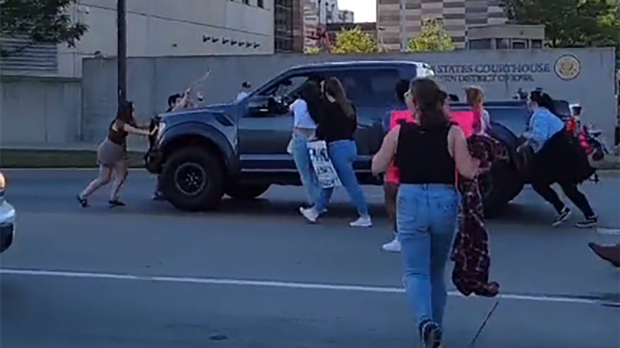 Leftists Cry Bloody Murder After Man Drives Truck Through Protesters