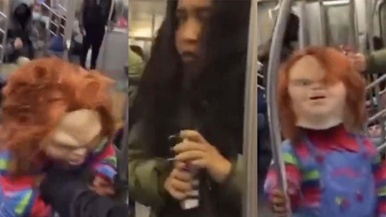 Watch: Chucky Attacks Woman on Subway, Bystanders Do Nothing But Take Out Smartphones (UPDATED)