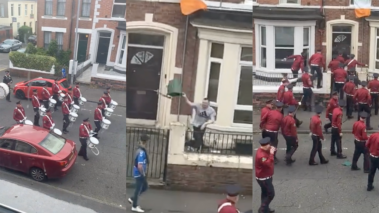 Man Throws Garbage Can at Parade in Protest, Regrets It As Entire Marching Band Rushes His Front Door
