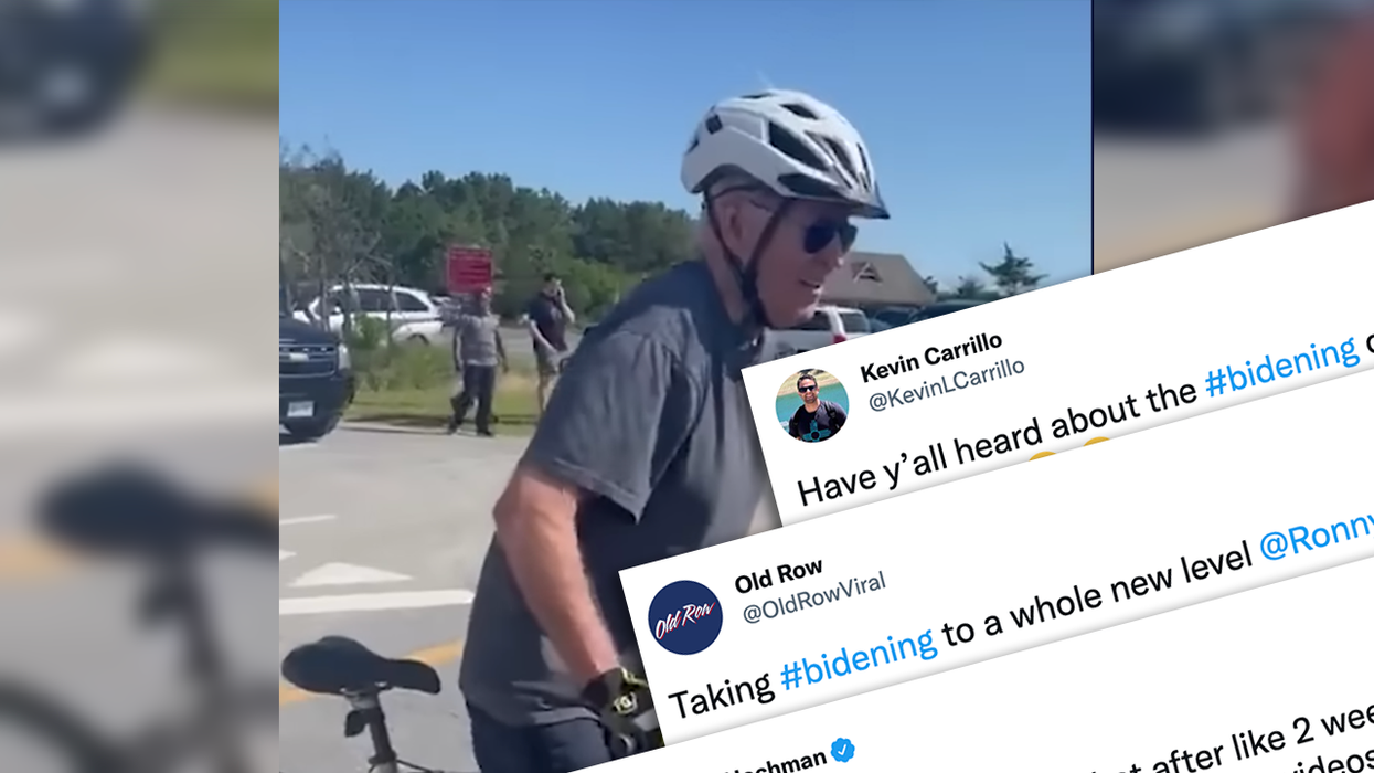 C'Mon, Jack: 'Bidening' Is the New Trend Where Trolls Recreate Joe Biden Falling Off His Bike Like a Dinkus